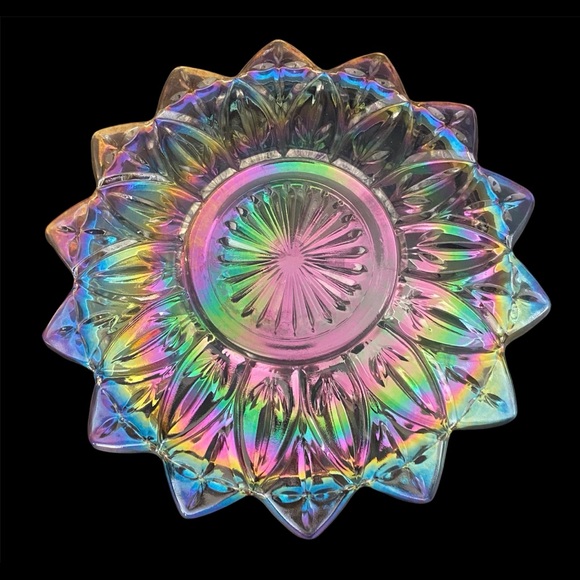 Vintage Federal Glass Plate, Iridescent - Picture 3 of 3
